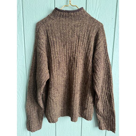 Vintage Y2K American Eagle Wool Zip Sweater Men’s Large Ribbed - Picture 6 of 6